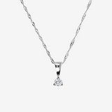 375 Gold Singapore Link Necklace with 0.08Ct Lab Grown Diamond