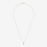 375 Gold Singapore Link Necklace with 0.08Ct Lab Grown Diamond