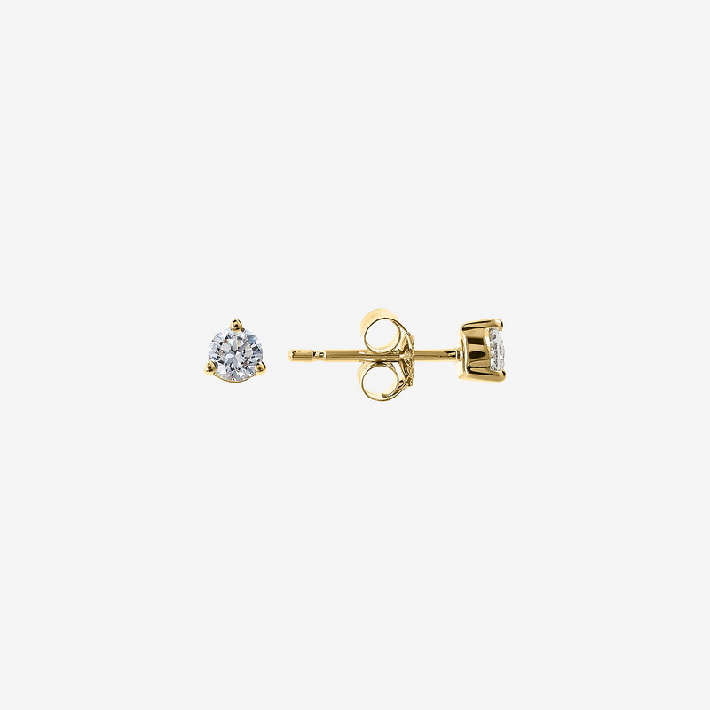 Orecchini Punto Luce Oro 375 con Diamanti Lab Grown 0.22Ct