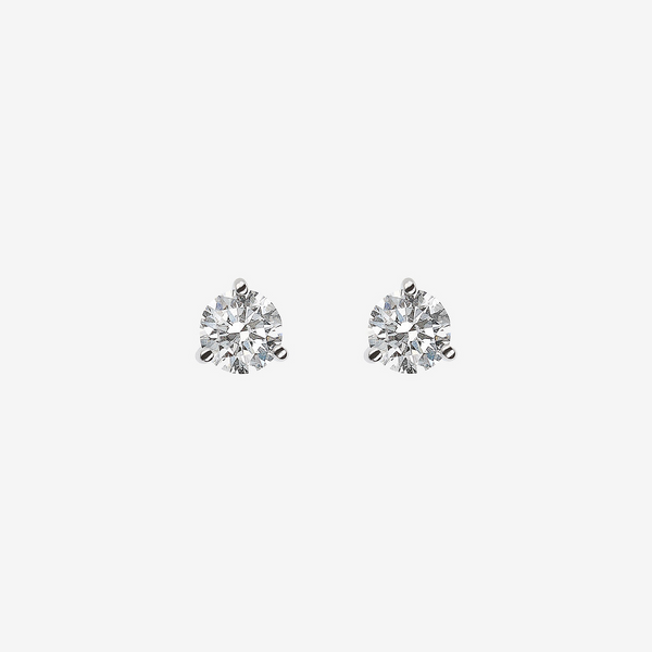 Orecchini Punto Luce Oro Bianco 375 con Diamanti Lab Grown 0.5Ct