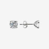 Orecchini Punto Luce Oro Bianco 375 con Diamanti Lab Grown 0.1Ct