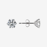 Orecchini Punto Luce Oro Bianco 375 con Diamanti Lab Grown 1Ct