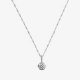 Collier en or blanc 375 avec diamant cultivé en laboratoire de 0,52 ct