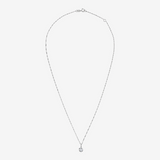 375 White Gold Necklace with 0.52Ct Lab Grown Diamond