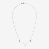 Rolo Mesh Necklace in 375 Yellow Gold with Lab Grown Diamond Pendants 0.39ct