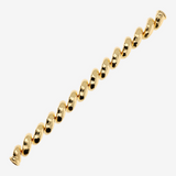 Bracciale Maglia San Marco Martellata in Argento 925 placcato Oro Giallo 18Kt