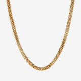 Popcorn Mesh Necklace in 18Kt Yellow Gold plated 925 Silver