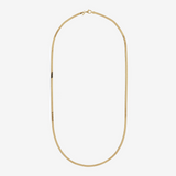 Long Flat Snake Link Necklace in 18Kt Yellow Gold Plated 925 Silver