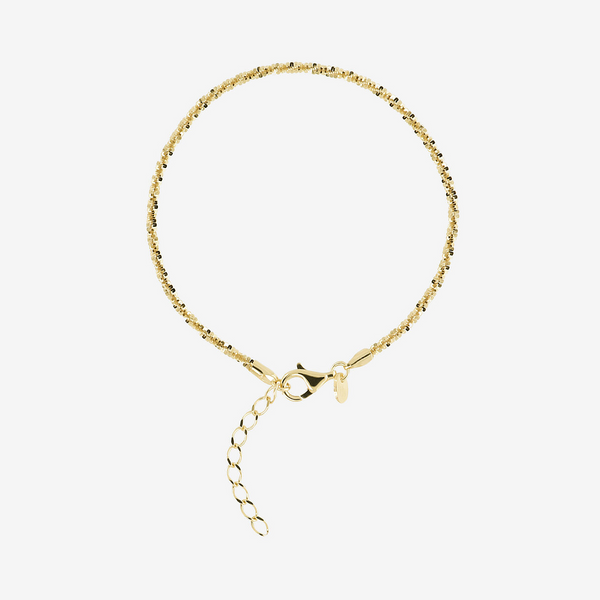 Bracciale Maglia Margherita in Argento 925 placcato Oro giallo 18Kt