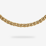 Byzantine Choker Necklace in 18Kt Yellow Gold Plated 925 Silver