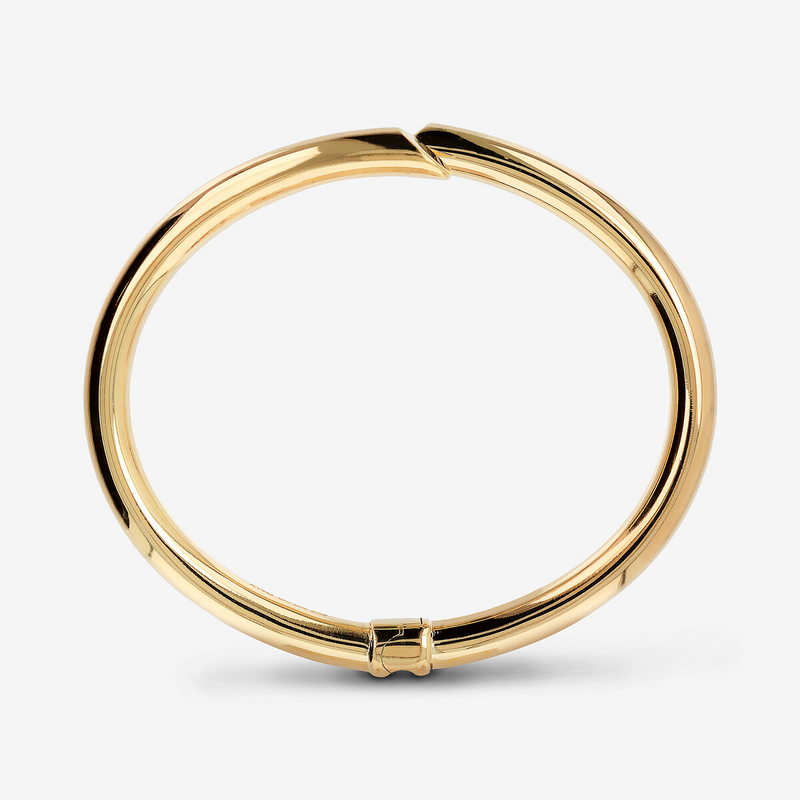 Contrarié Rigid Bracelet in 925 Sterling Silver 18kt Yellow Gold Plated