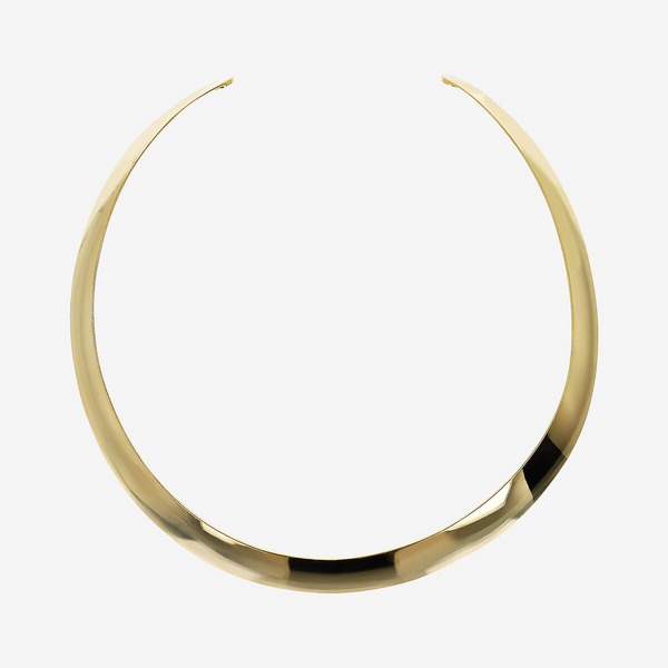 Collana Choker a Specchio in Argento 925 placcato Oro Giallo 18Kt