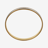 Rigid Bracelet in 925 Sterling Silver 18Kt Yellow Gold Plated with Brilliant Finish