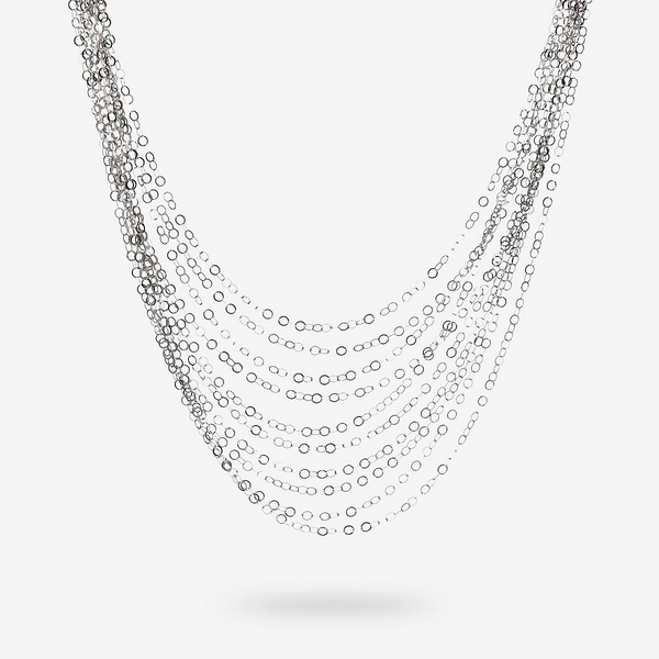 Diamond-cut multi-strand necklace