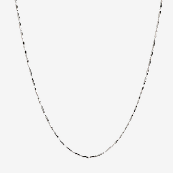 Collier ras du cou miroir diamant en argent 925 platiné.