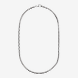 Popcorn Choker Necklace in Platinum plated 925 Silver