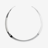 Mirror Choker Necklace in 925 Sterling Silver, Platinum Plated