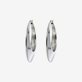 Graduated Hoop Earrings in Platinum-plated 925 Silver