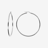 Hoop earrings in platinum-plated 925 silver