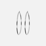 Hoop earrings in platinum-plated 925 silver