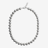 Platinum plated 925 Silver Choker Necklace with Lucide Bead