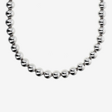 Platinum plated 925 Silver Choker Necklace with Lucide Bead