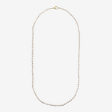 Long Necklace in 18Kt Yellow Gold Plated 925 Silver with White Baroque Mini Ming Freshwater Pearls Ø 6/6.5 mm