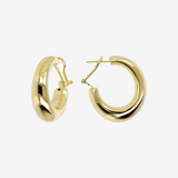 Graduated Oval Earrings in 18Kt Yellow Gold Plated 925 Silver