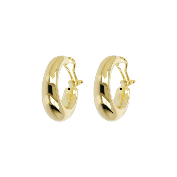 Graduated Oval Earrings in 18Kt Yellow Gold Plated 925 Silver