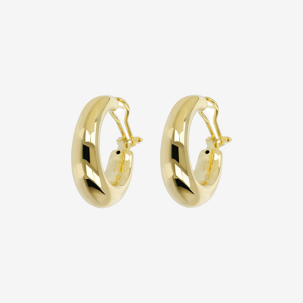 Graduated Oval Earrings in 18Kt Yellow Gold Plated 925 Silver