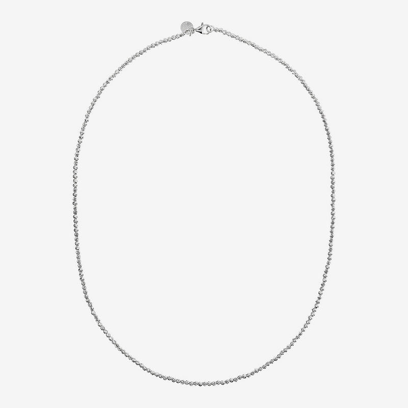 Collana con Sfere Diamantate in Argento 925 placcato Platino