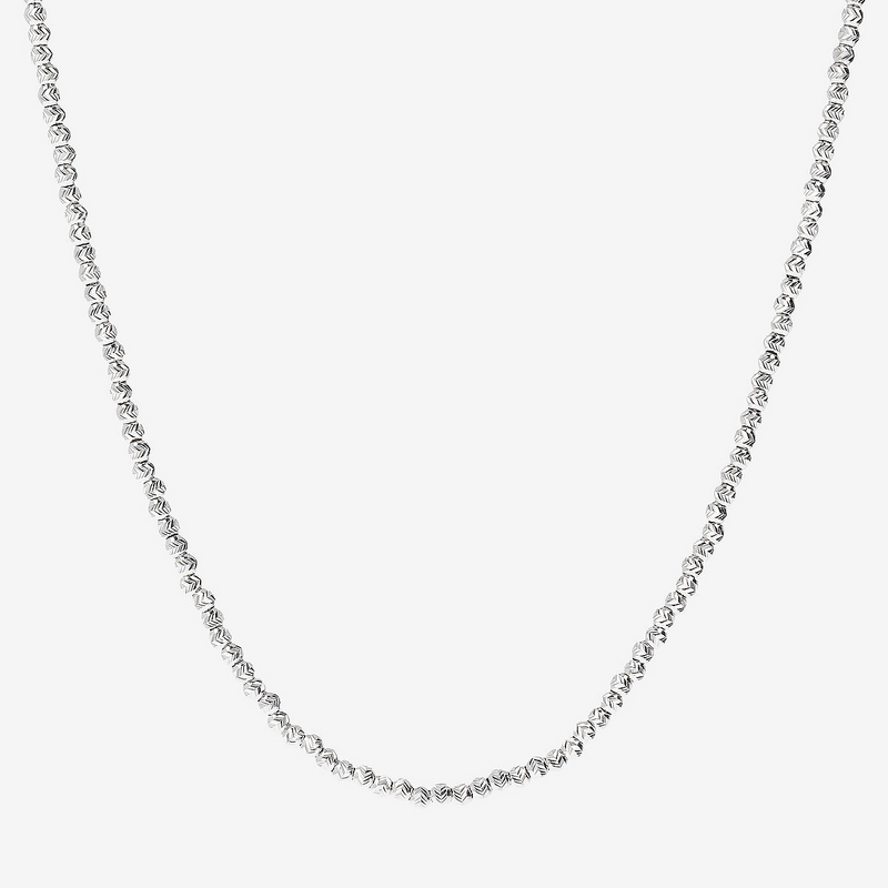 Collana con Sfere Diamantate in Argento 925 placcato Platino Milor