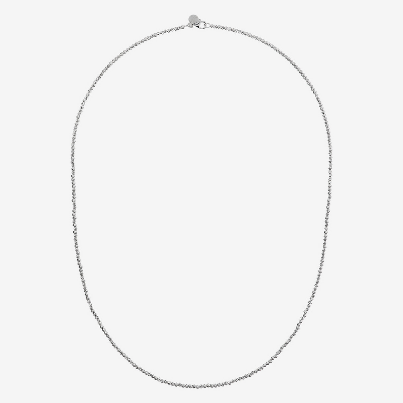 Collana con Sfere Diamantate in Argento 925 placcato Platino