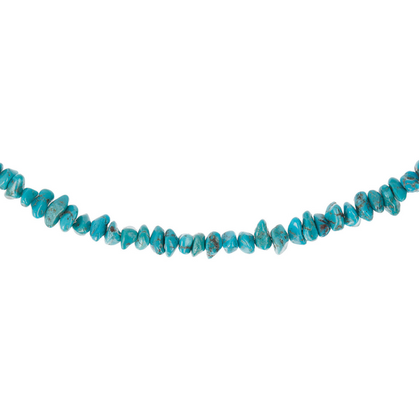 Choker Necklace in 18Kt Yellow Gold Plated 925 Silver with Natural Turquoise Stones