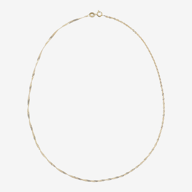 Collana Girocollo Catena Singapore Oro 375