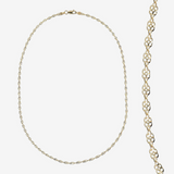 Singapore Long Chain Necklace 9 Carat Gold