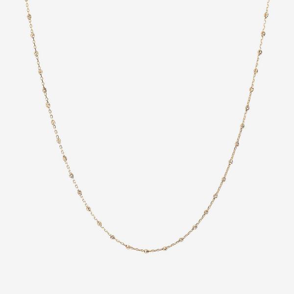 Collier chaîne forçat avec éléments diamants en or 9 carats