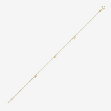 Rolo Chain Bracelet with 9 Carat Gold Stars