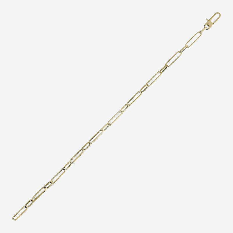 Paperclip Alternate Forzatina Chain Bracelet 9 Carat Gold