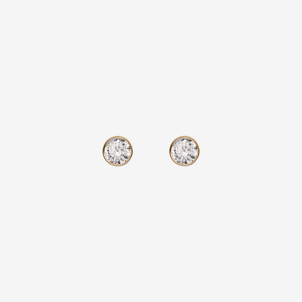 Light Point Earrings in Cubic Zirconia 375 Gold