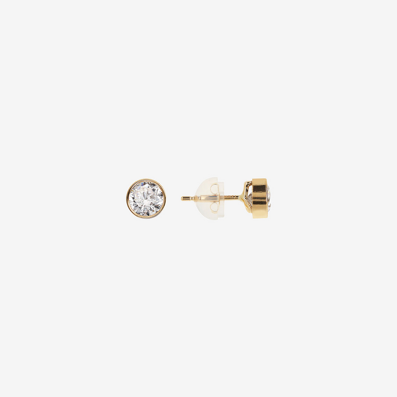 Light Point Earrings in Cubic Zirconia 375 Gold