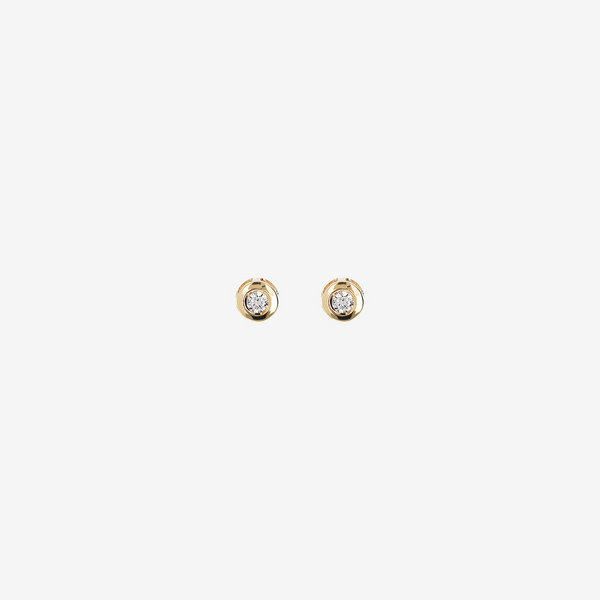 Light Point Earrings in Cubic Zirconia 375 Gold