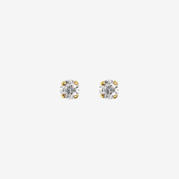 Boucles d'oreilles Light Point avec griffes et zircons cubiques en or 375