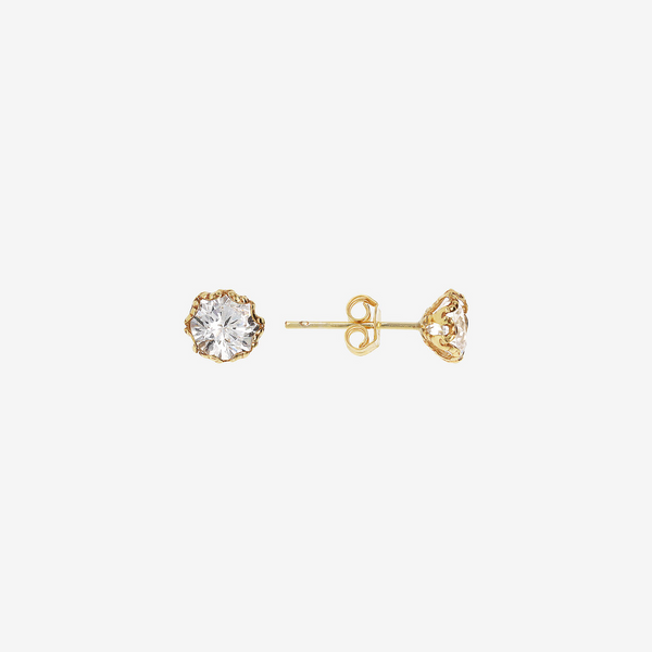 Light Point Earrings in Cubic Zirconia 375 Gold