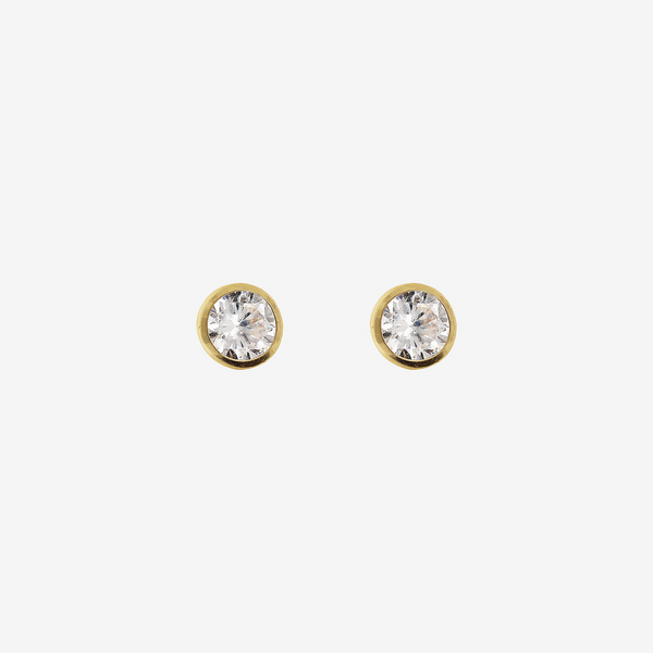 Light Point Earrings in Cubic Zirconia 375 Gold