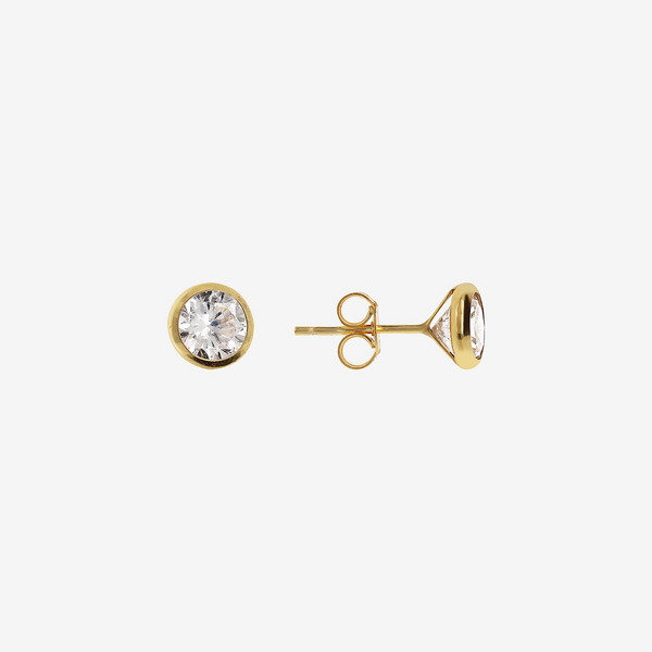 Light Point Earrings in Cubic Zirconia 375 Gold