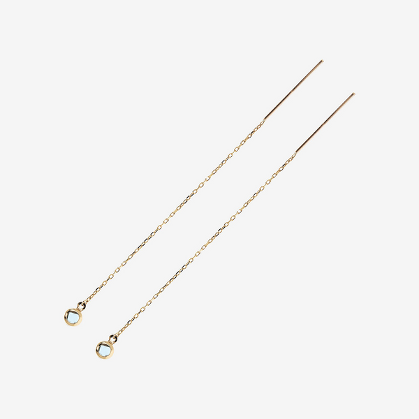 375 Gold Pendant Earrings with Forzatina Chain and Cubic Zirconia 