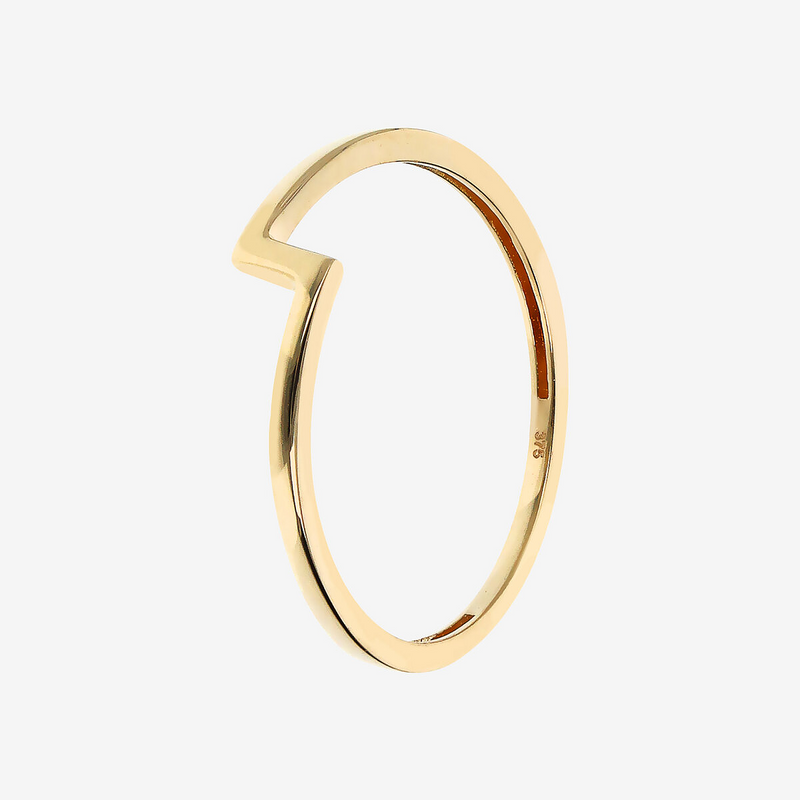 Ring mit quadratischem Design aus 375er Gold