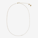 375 Gold Choker Necklace with Tricolored Diamond Microbeads