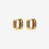 Large Square Hoop Earrings in 375 Gold